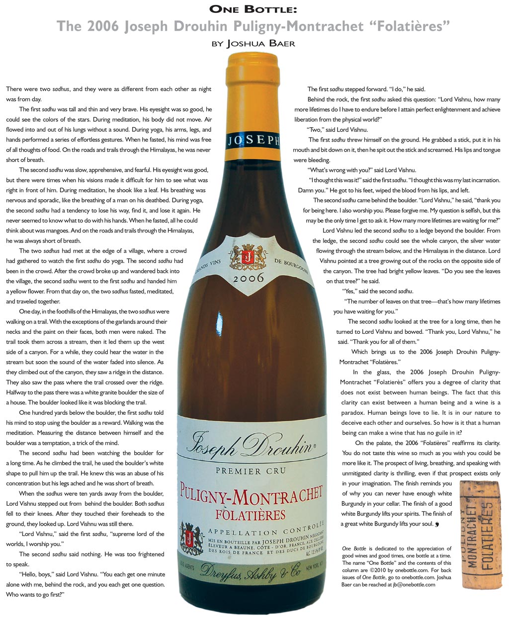 2006 Joseph Drouhin Puligny-Montrachet Folatières