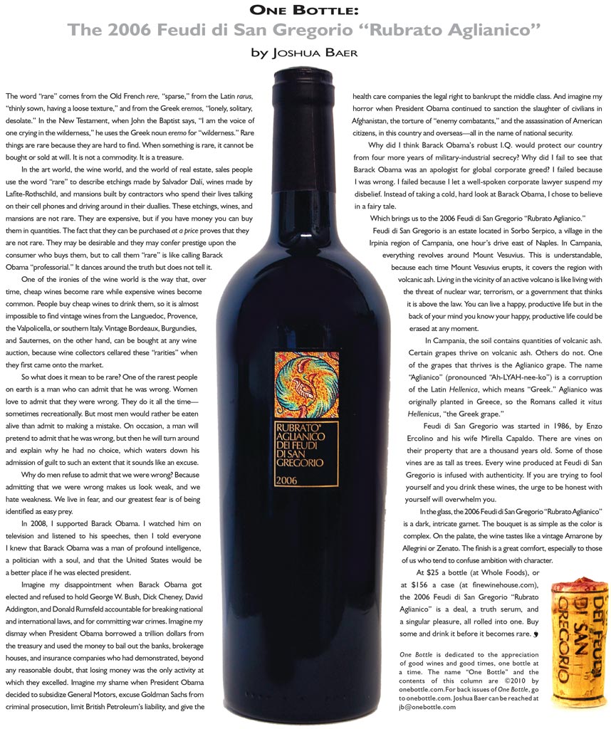 2006 Feudi di San Gregorio Rubrato Anglianico