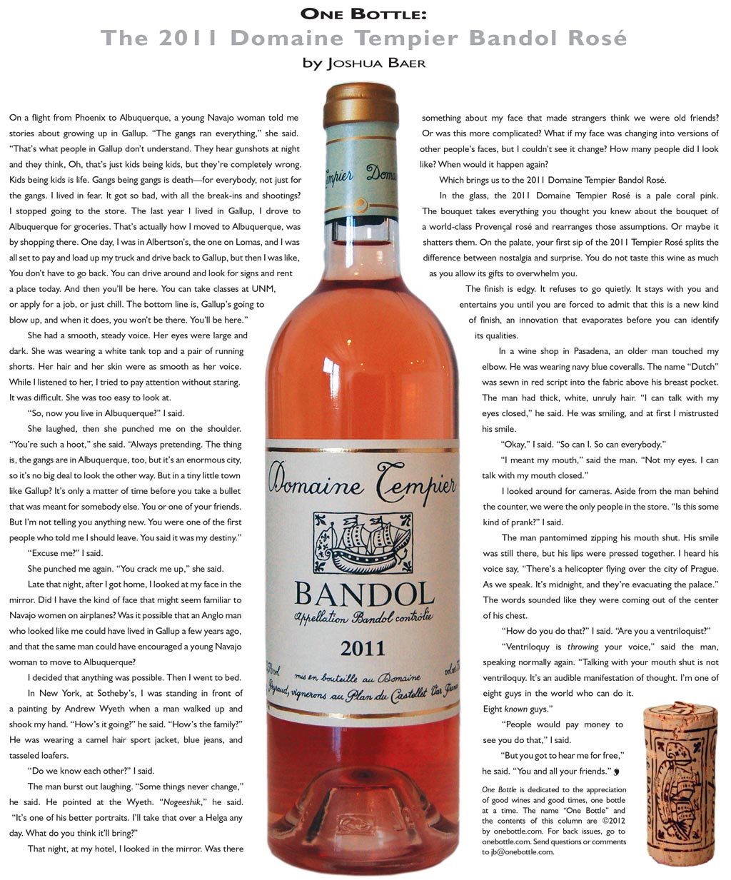 2011 Domaine Tempier Bandol Rosé