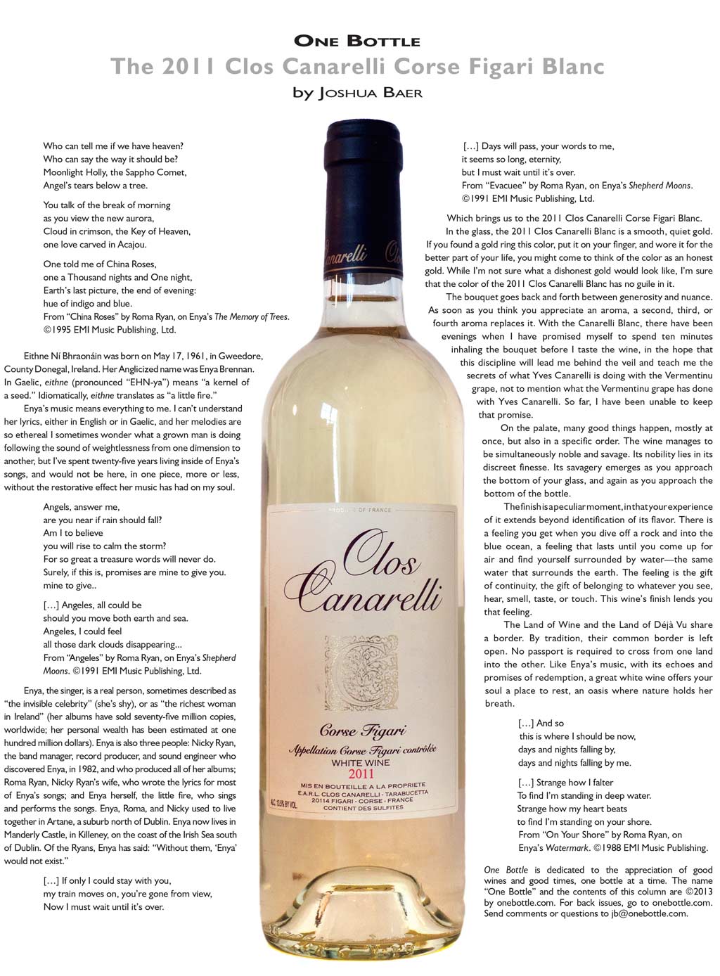 2011 Clos Canarelli Corse Figari Blanc