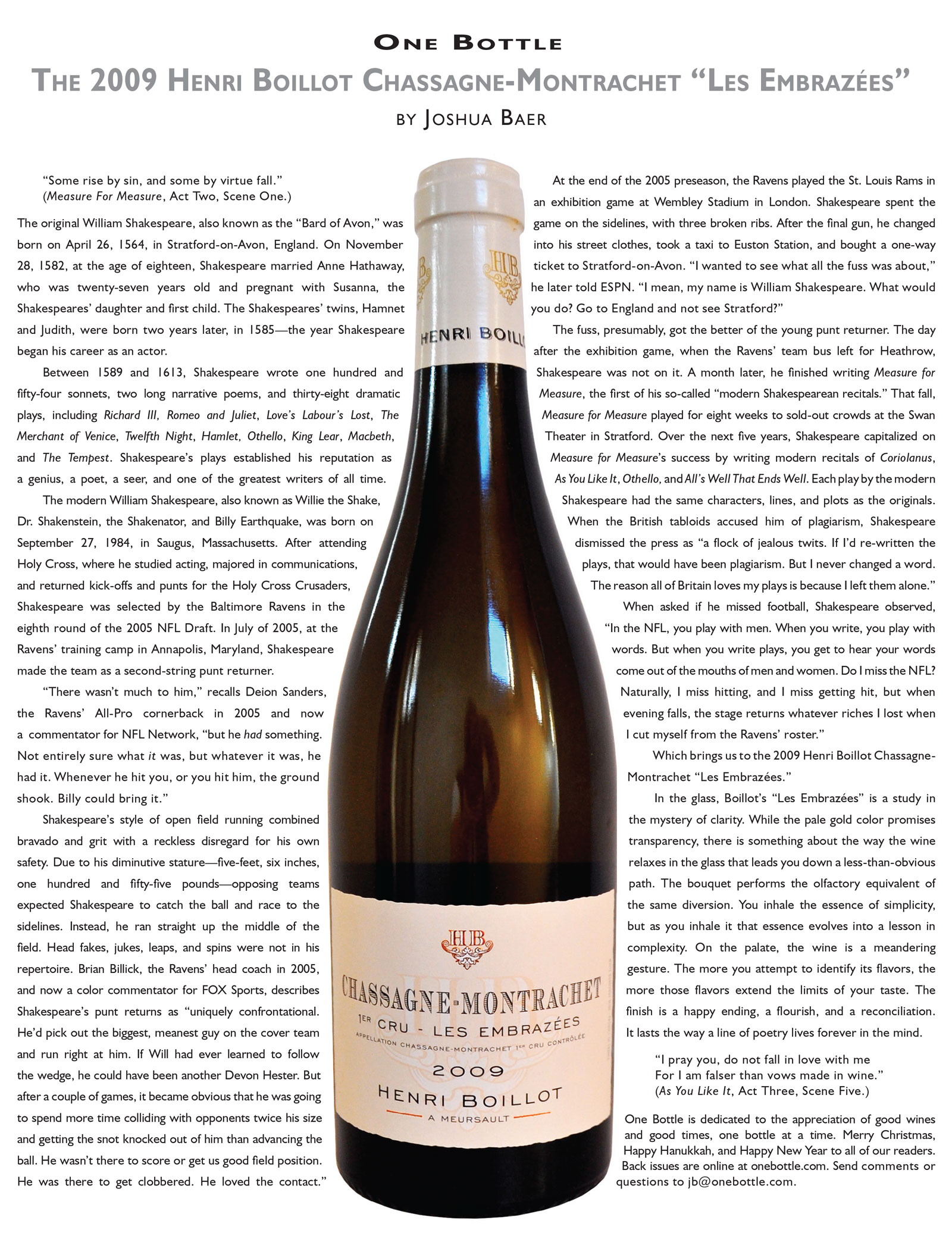 2009 Henri Boillot Chassagne-Montrachet Les Embrazees