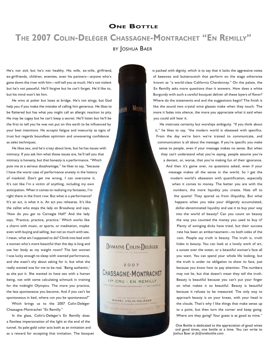 2007 Colin-Deléger Chassagne-Montrachet En Remilly