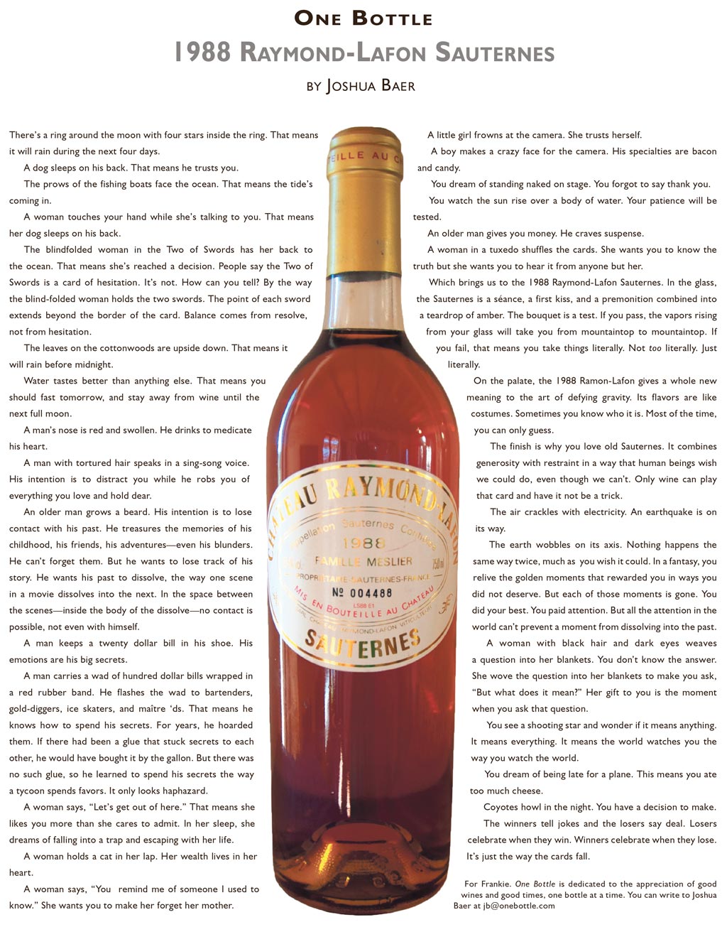 1988 Raymond-Lafon Sauternes